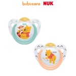 NUK 3 (1080)-Bộ 2 Ti Giả NUK Cao Su Sleeptime Disney (Từ 0 - 6 Tháng Tuổi)